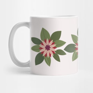 Bold minimalist floral bouquet in oranges, mustards and greens Mug